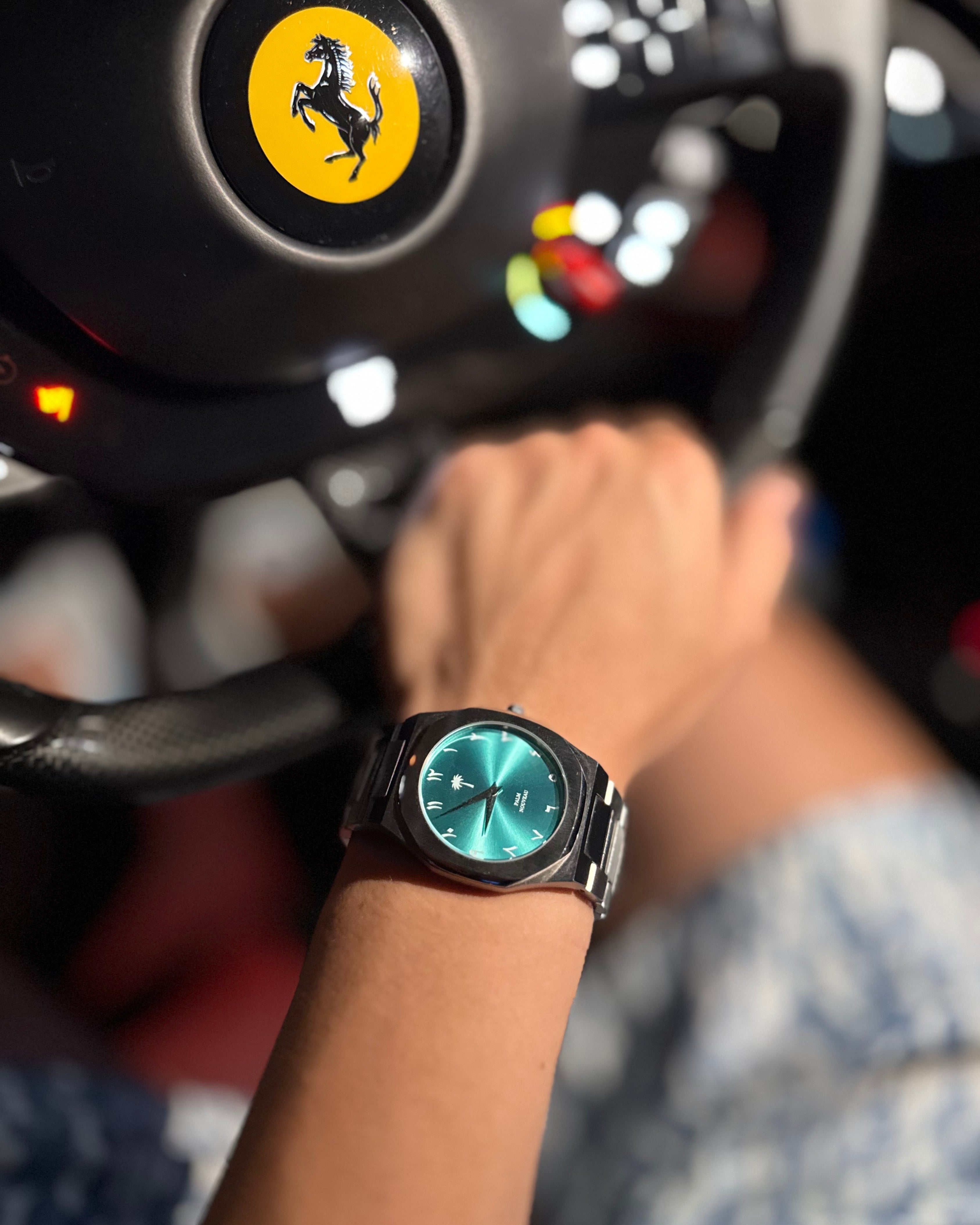 Arabic Numeral Steel/Blue Watch