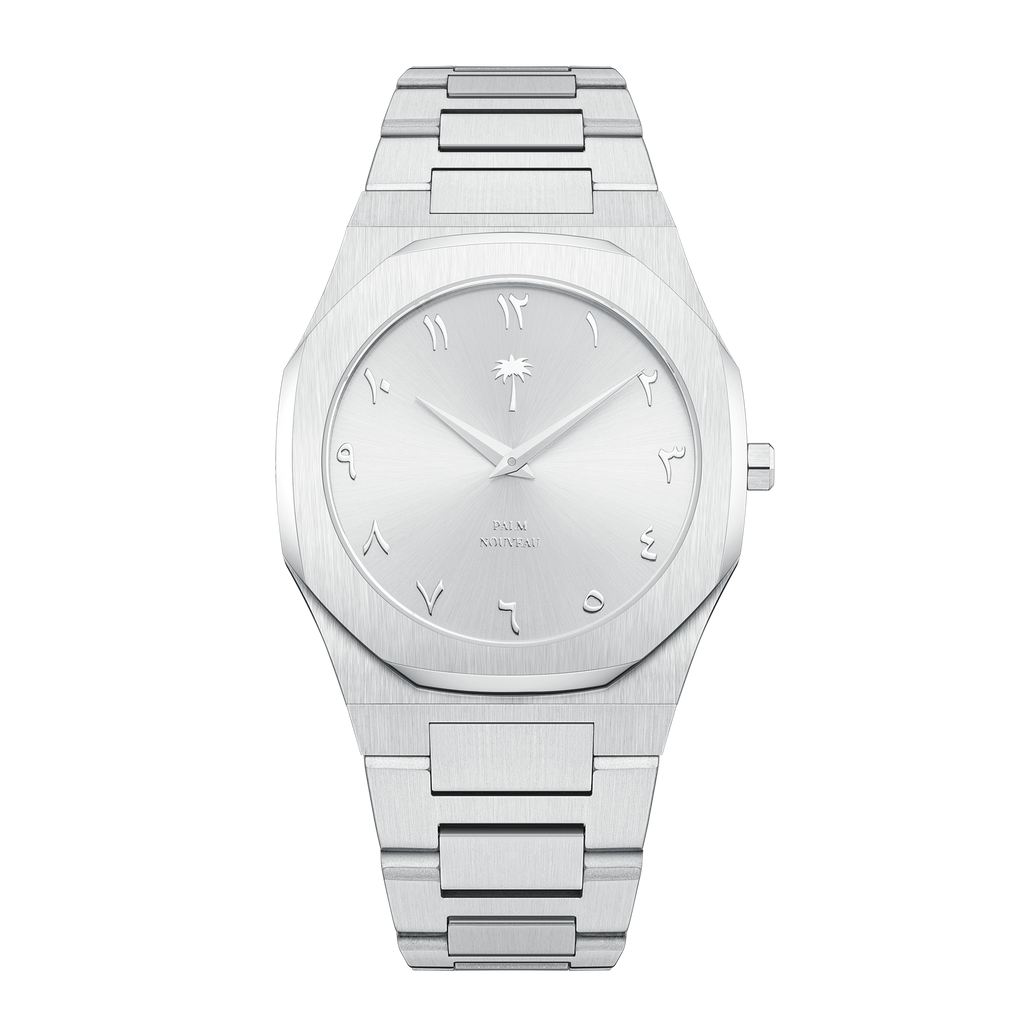 Arabic Numeral Steel Watch