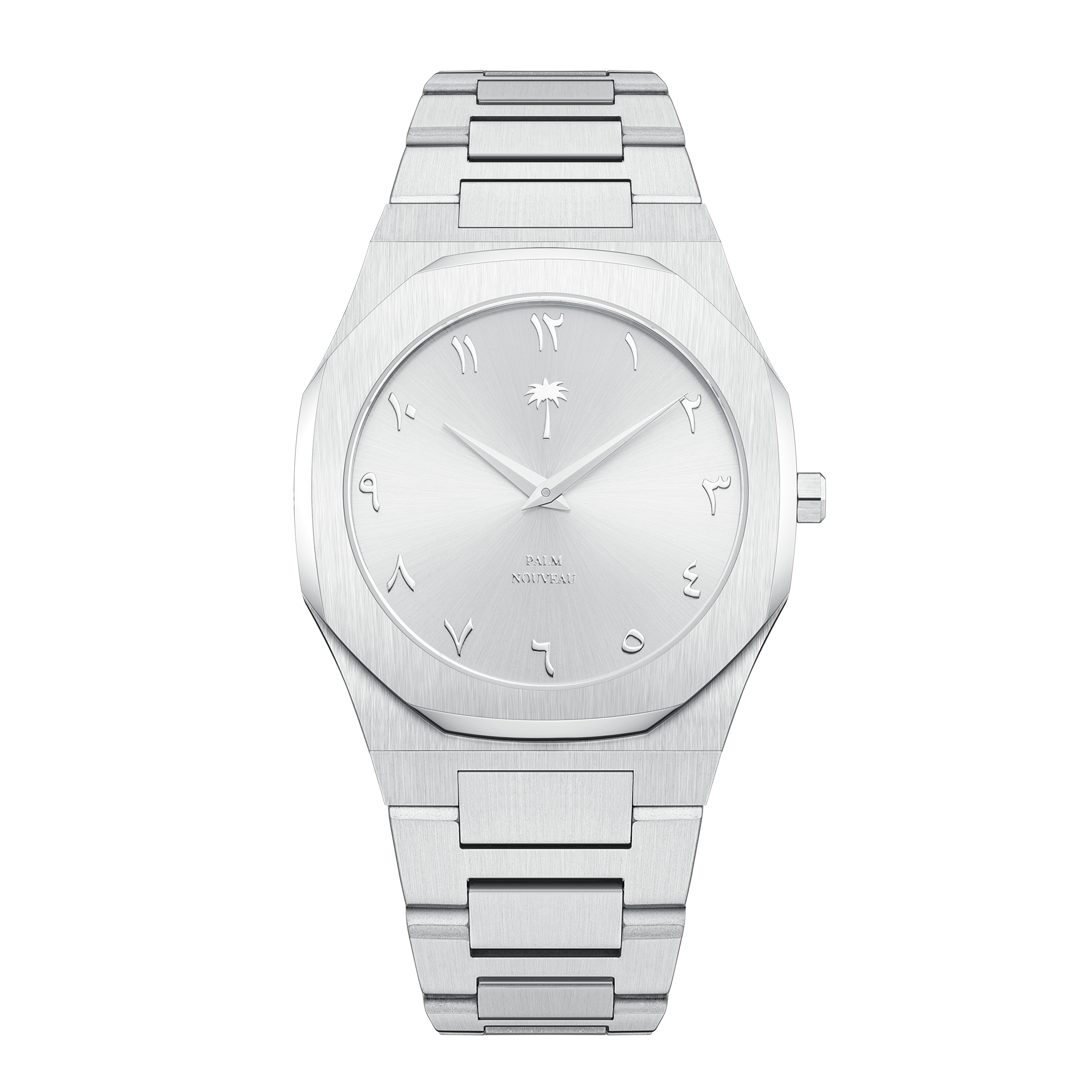 Arabic Numeral Steel Watch