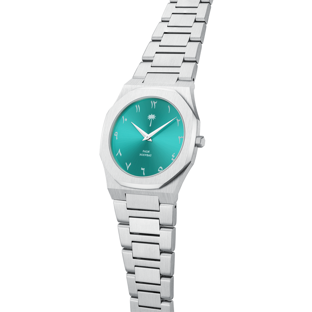 Arabic Numeral Steel/Blue Watch