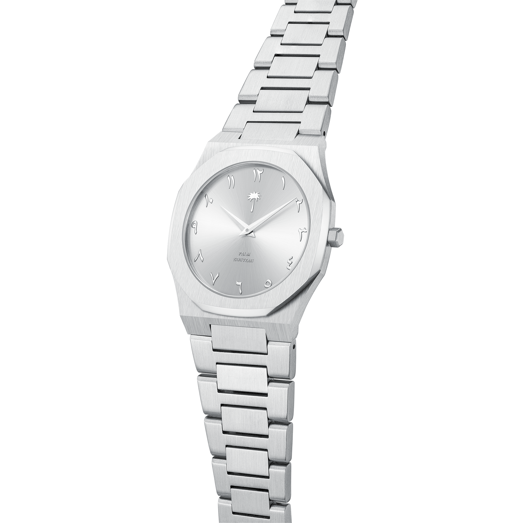 Arabic Numeral Silver Watch