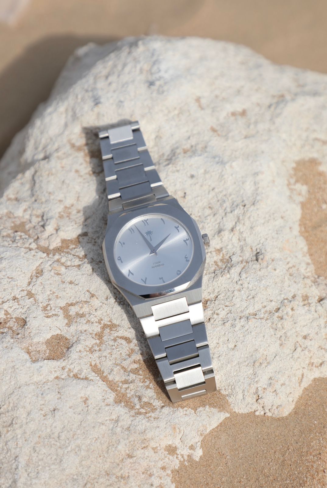 Arabic Numeral Steel Watch