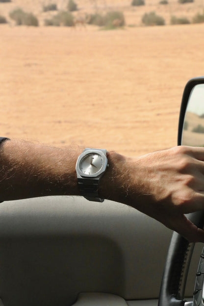 Arabic Numeral Steel Watch